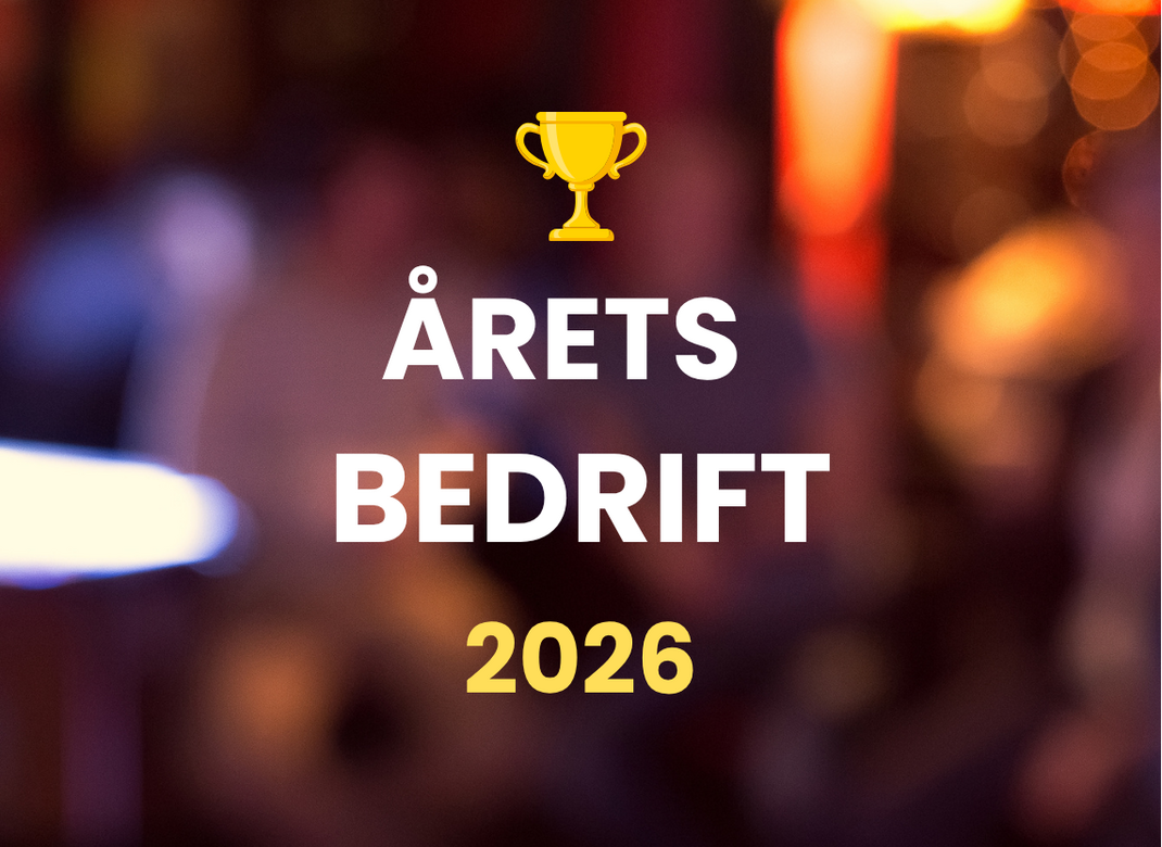 Bilde med tekst årets bedrift